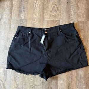 Black Denim Women's Shorts